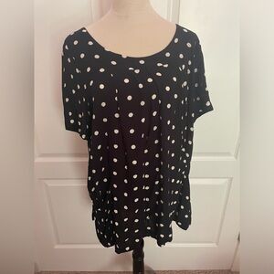 ANTHRO|HOLDING HORSES Polka Dot Tunic Top Size L